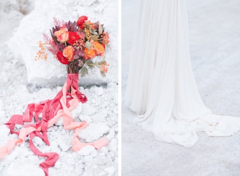 Picture Of ange ou demon inspired winter wedding inspiration  5