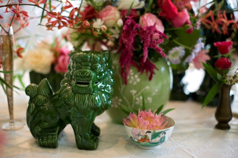 Asian botanical garden wedding inspiration with modern chinese motifs  10