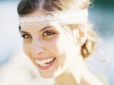a simple tulle and lace boho headpiece will fit both a boho and a vintage bridal look
