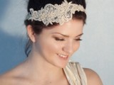 a shiny lace headband will fit not only a boho chic bride but many other styles, too