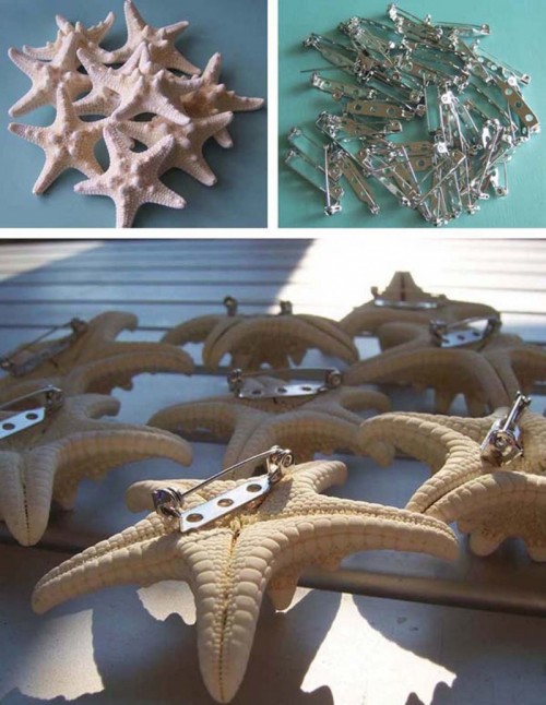 easy starfish boutonniere (via stylemepretty)