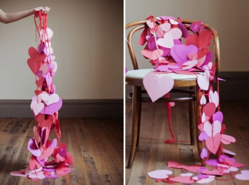 Awesome Diy Heart Garland For A Valentines Day Wedding