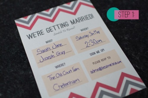Awesome Diy Scratch Card Wedding Invitations