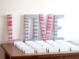 Awesome Diy Yarn Wrapped Love Letters For Your Wedding Reception Decor