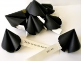 black paper wedding favors with predictions are nice and fine Halloween wedding favors you can easily make