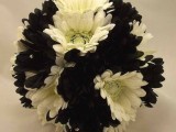 a black and white wedding bouquet is a timeless solution