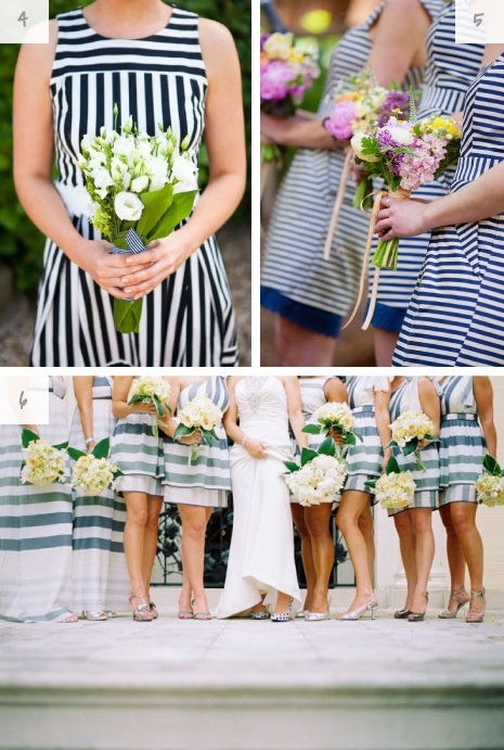 beautiful navy, bright and light blue and white stripes are traditionally used for nautical and beach weddings