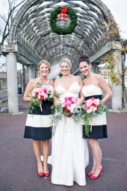 Awesome Striped Bridesmaids Dresses