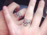 Marriage tattoo rings of music lovers should, of course, show off some music sheet