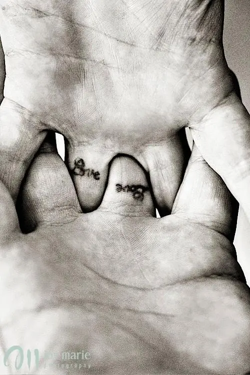 Small secret couple tattoos to show them off only when you want