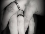 Your partner’s name is always a good idea to rock on your ring fingers