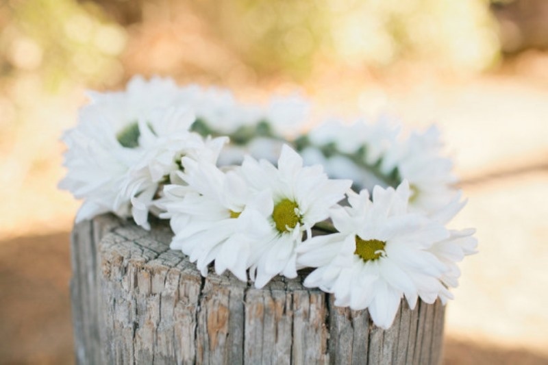 Picture Of beautiful and easy diy daisy chain floral crown  2