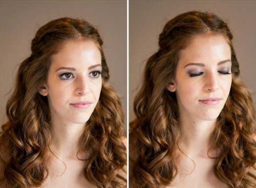 Beautiful DIY Fall Wedding Makeup In Pastel Shades And Golden Tones