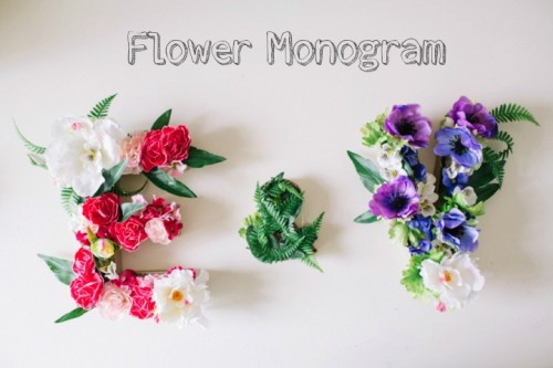 Beautiful DIY Flower Monogram For Wedding Decor
