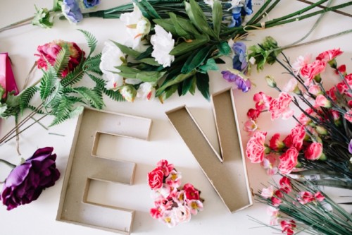 sofia plana wedding photography floral monogram styling DIY