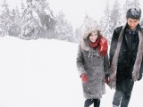 Beautiful Snowy Engagement Shoot In Canadian Woods