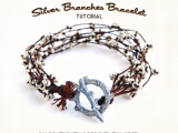 silver branches bracelet