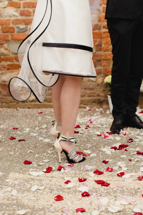 Black And White Italian Wedding With A Retro Twist