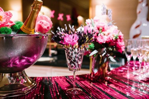 Black, Pink And Gold Bachelorette Party In Las Vegas