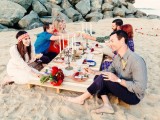 Bohemian Beach Wedding With An Oyster Bar