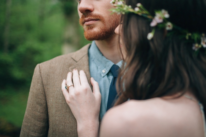 Picture Of bohemian woodland floral wedding inspiration  14