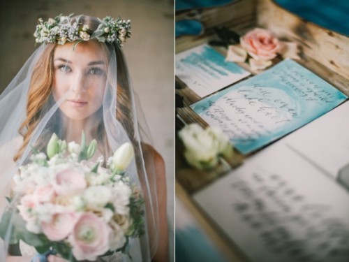Bold Blue Watercolor Wedding Inspiration With A Dreamy Boho Vibe