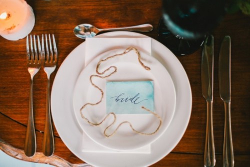 Bold Blue Watercolor Wedding Inspiration With A Dreamy Boho Vibe