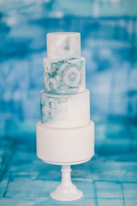 Picture Of bold blue watercolor wedding inspiration with a dreamy boho vibe  15