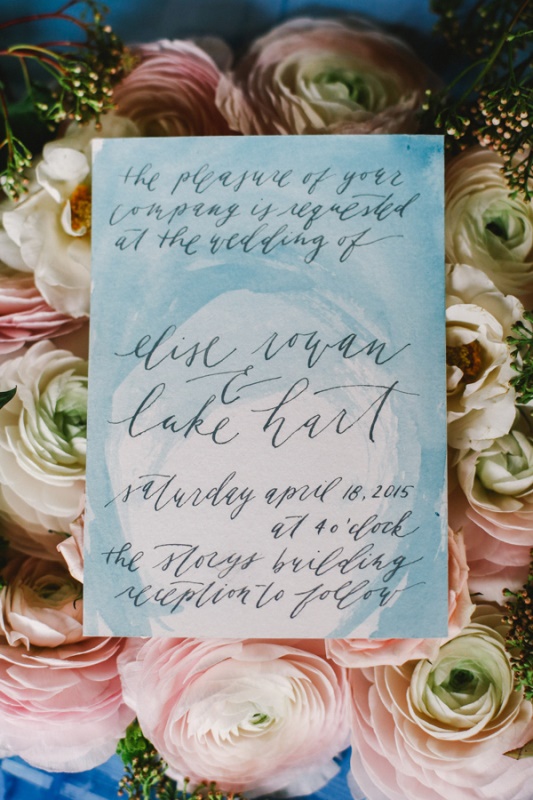 Picture Of bold blue watercolor wedding inspiration with a dreamy boho vibe  3
