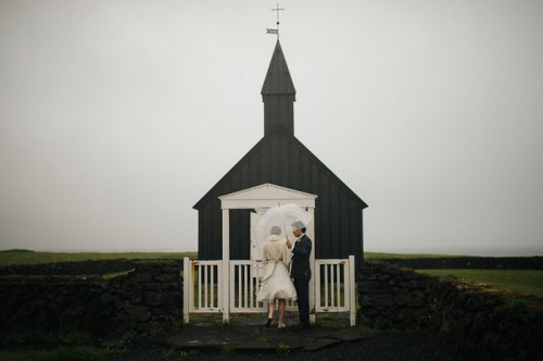 Breathtaking Icelandic Black Church Elopement