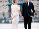 Breathtaking Modern Parisian Elopement Wedding Inspiration