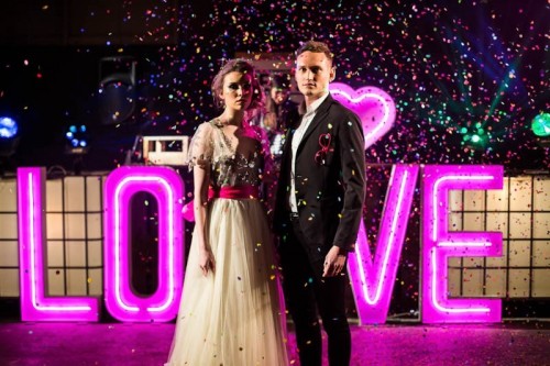 Bright And Fun 70’s Disco Inspired Wedding With An Industrial Feel