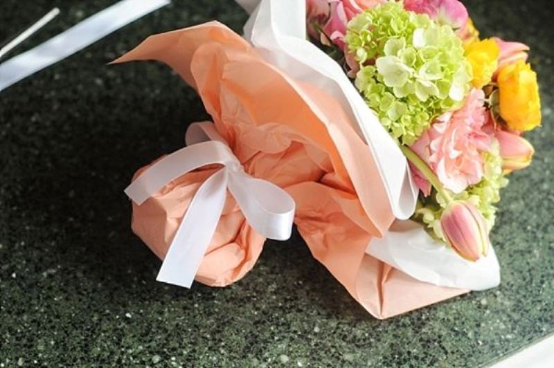 Bright diy wedding floral bouquet to make  2