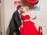 Bright Red Wedding In Chicago With Tattoos Incorporated