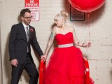 Bright Red Wedding In Chicago With Tattoos Incorporated