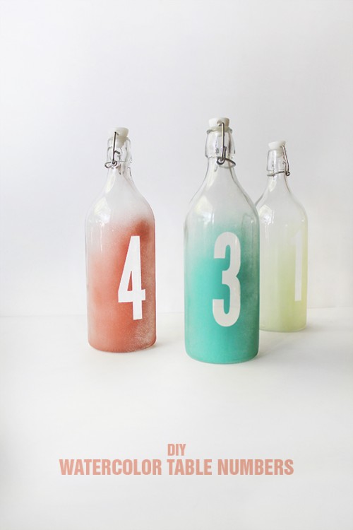 Budget-Friendly DIY Watercolor Table Numbers