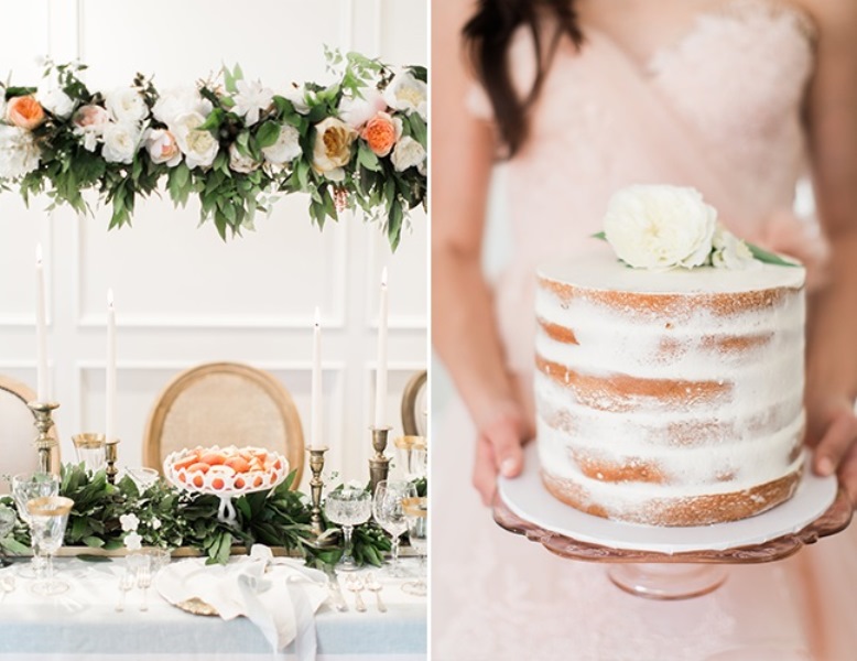 Charming peach wedding shoot at the historical estate  9