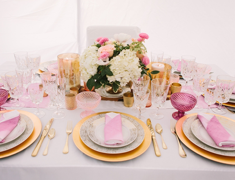 Picture Of charming pink and white wedding inspiration under a tent  1