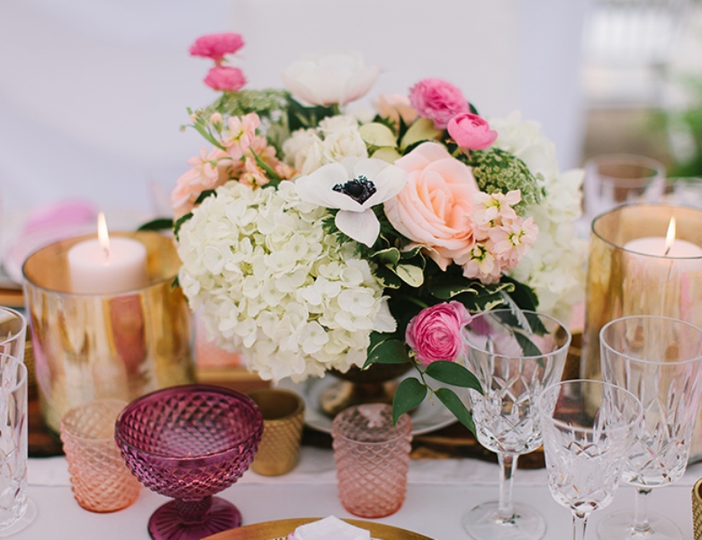 Picture Of charming pink and white wedding inspiration under a tent  2