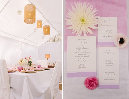 Charming Pink And White Wedding Under A Tent