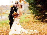 Charming Purple And Orange Fall Wedding