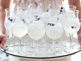 lemonade with lavender is a cool refershing drink idea for a spring bridal shower