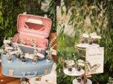 Lovely wedding decor with suitcases