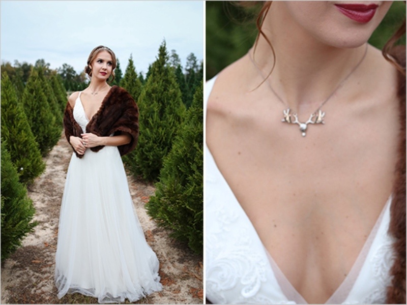 Picture Of charmingly beautiful snowy holiday wedding inspiration  3