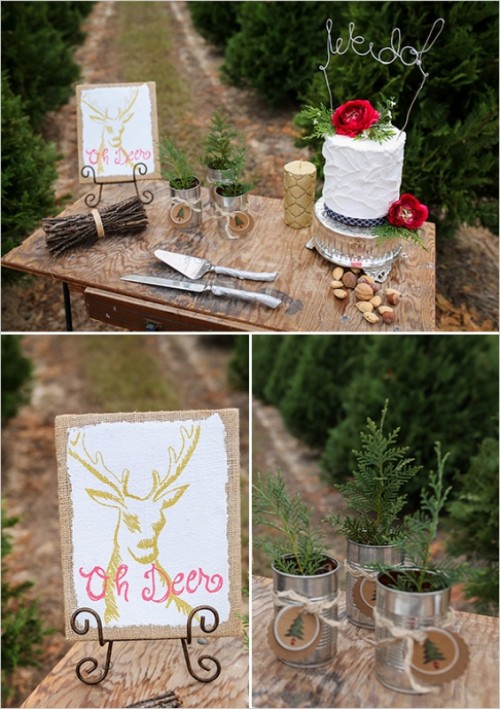 Charmingly Beautiful Snowy Holiday Wedding Inspiration