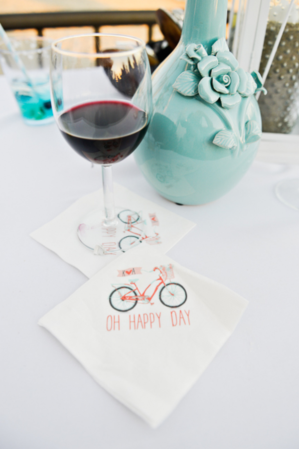 Cheerful Coastal Wedding With Bicycle Decor Details