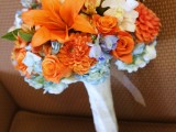a lovely bright wedding bouquet