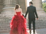 Chic Paris Engagement Shoot With Two Vera Wang Wedding Dresses