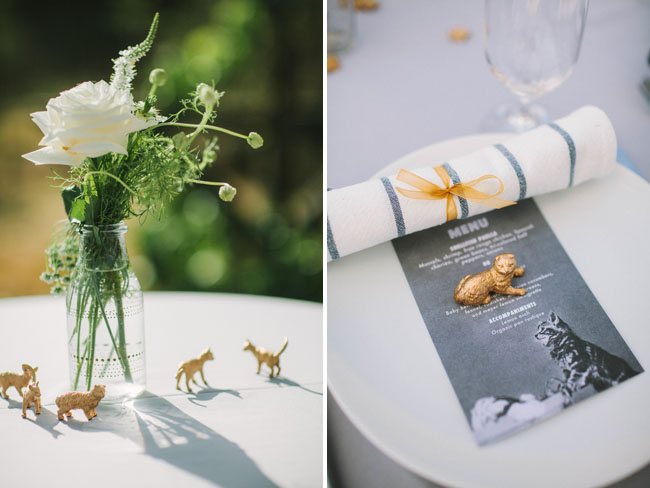 Picture Of chic relaxed and whimsical cat themed wedding  17