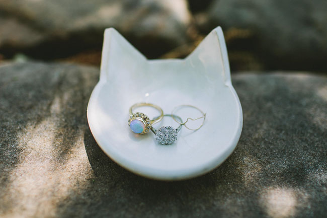 Picture Of chic relaxed and whimsical cat themed wedding  5
